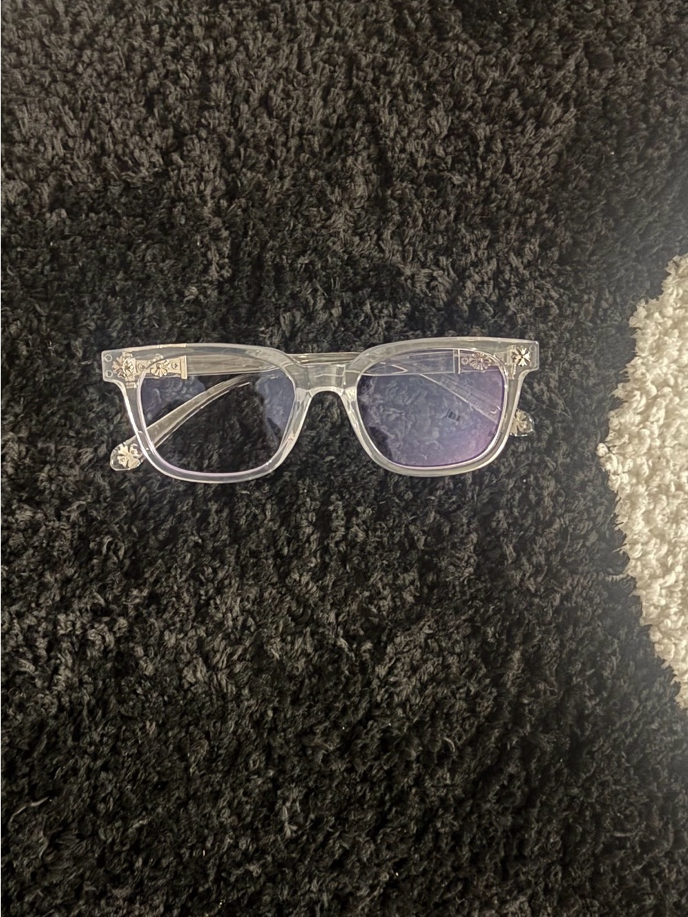 Clear Frame Blue Tint CH Glasses